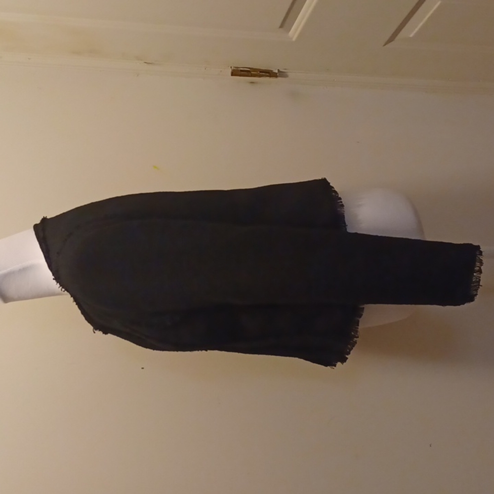 Banana Republic Tweed Fringe blazer Jacket black pockets nwt - Picture 4 of 8